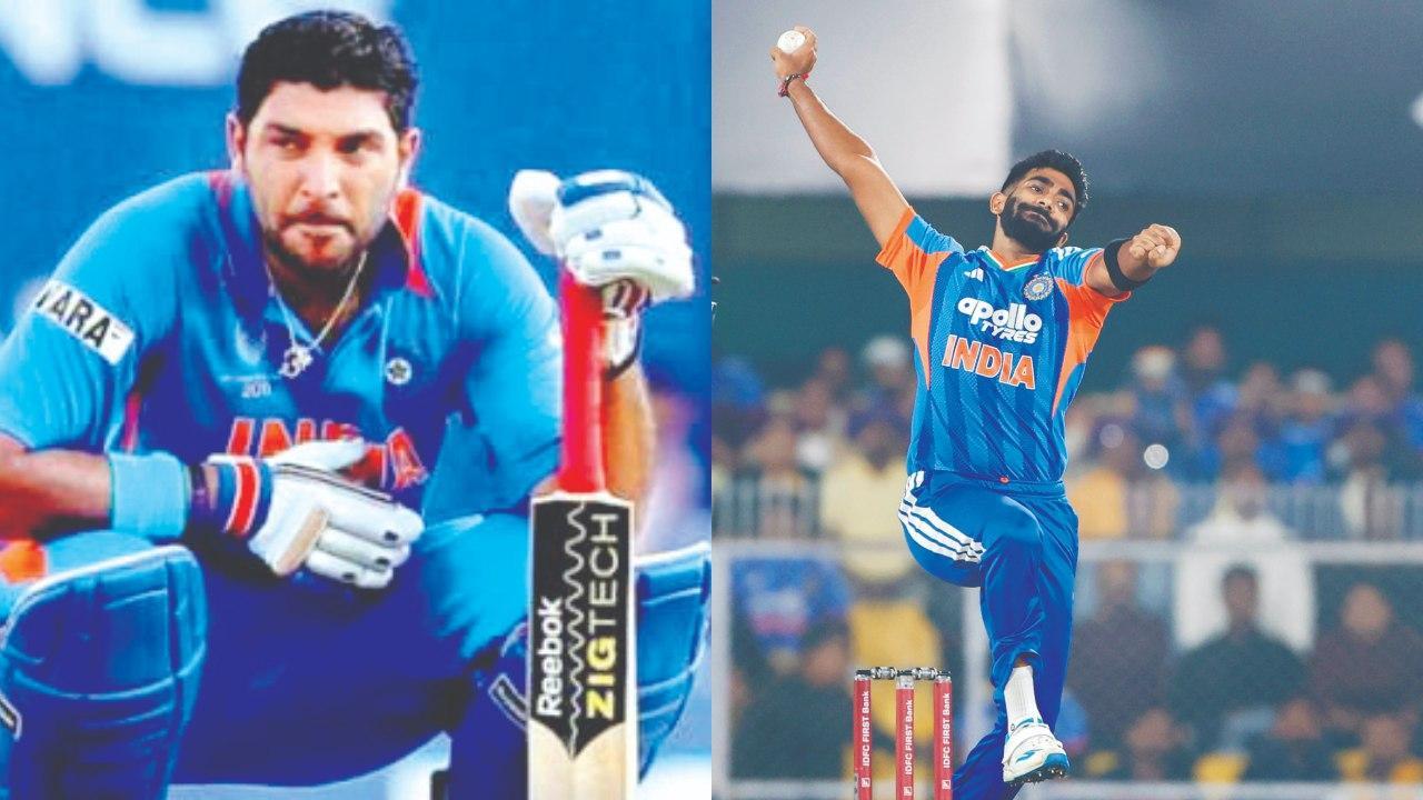 યુવરાજ સિંહ અને જસપ્રીત બુમરાહ