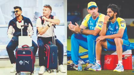 ચેન્નઈના હેડ કોચ સ્ટીફન ફ્લેમિંગ સાથે મૅચની રણનીતિ પર ચર્ચા કરતો કૅપ્ટન ઋતુરાજ ગાયકવાડ