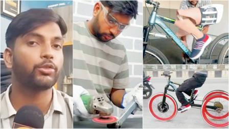 માણસ વિના આપમેળે ચાલતી સાઇકલ બનાવી સુરતી ઇનોવેટરે