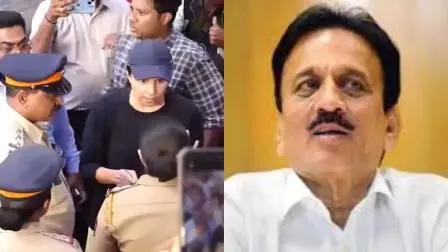 વાયરલ વીડિયોમાંથી સ્ક્રીન શૉટ અને ગિરીશ મહાજન