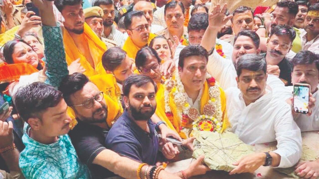 ગોવિંદાએ વૃંદાવનમાં ઠાકુર બાંકે બિહારી મંદિરમાં કરી પૂજા-અર્ચના