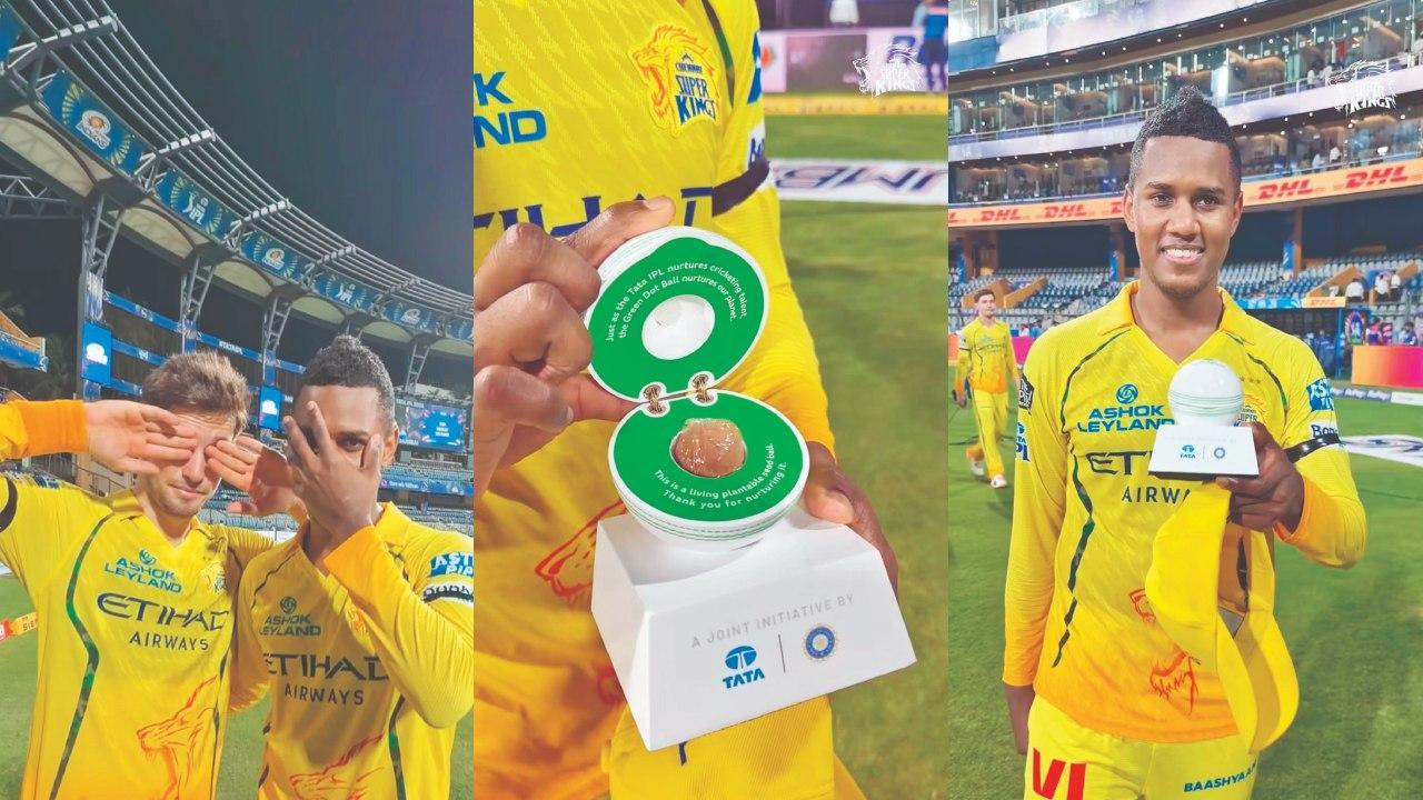 CSKના સ્પિનર્સ અકીલ હુસેન અને નૂર અહમદ યુનિક માસ્ક સેલિબ્રેશનને કારણે છવાઈ ગયા