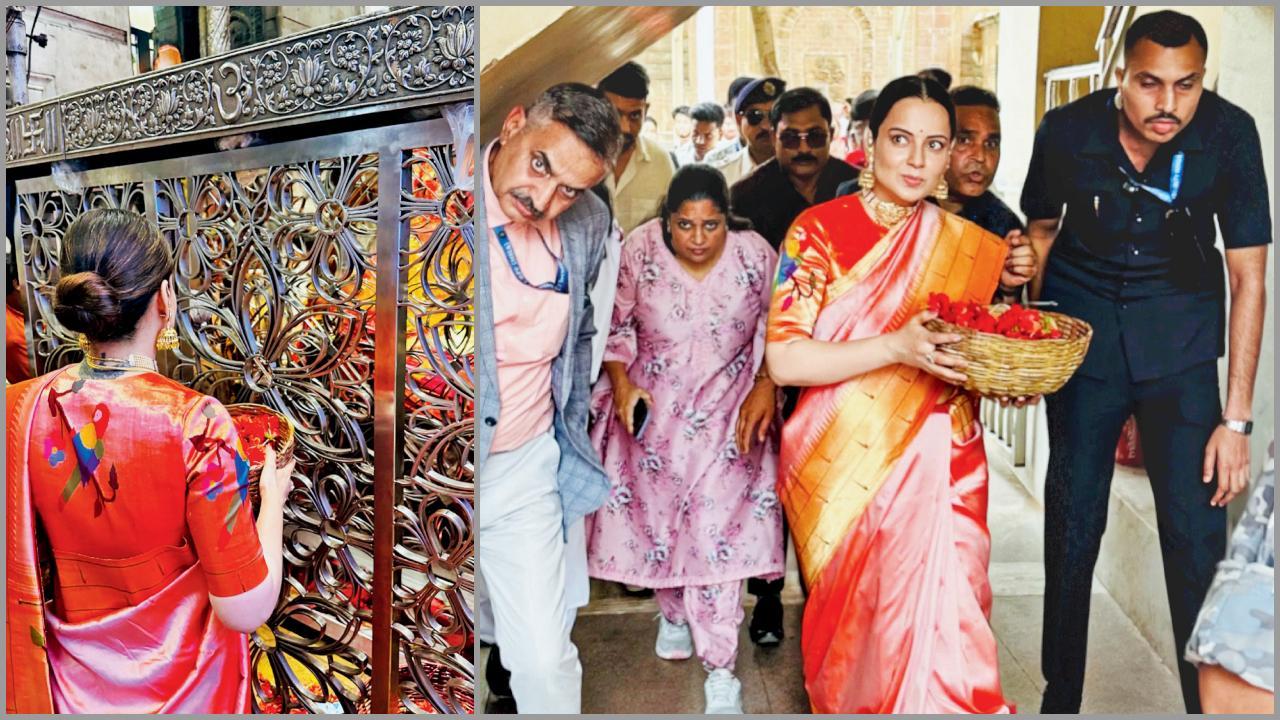 કંગનાએ કલકત્તાના કાલી મંદિરમાં કર્યાં દર્શન