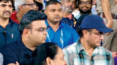 અમદાવાદમાં જય શાહ અને સૌરવ ગાંગુલીએ ૧૦૦૦ દિવ્યાંગ ચાહકો સાથે બેસીને મૅચ જોઈ