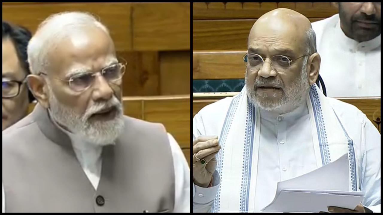 વડા પ્રધાન નરેન્દ્ર મોદી અને ગૃહ પ્રધાન અમિત શાહ