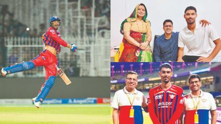 મમ્મી-પપ્પા સાથે મુકુલ ચૌધરી, લખનઉના માલિકોએ મૅચના હીરો મુકુલ ચૌધરી સાથે પડાવ્યો ફોટો