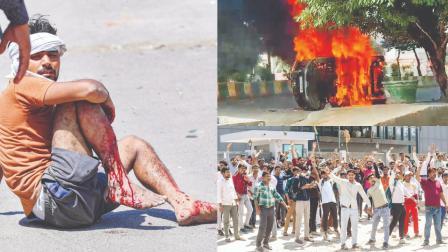 નોએડામાં કર્મચારીઓએ મચાવેલી ધમાલ