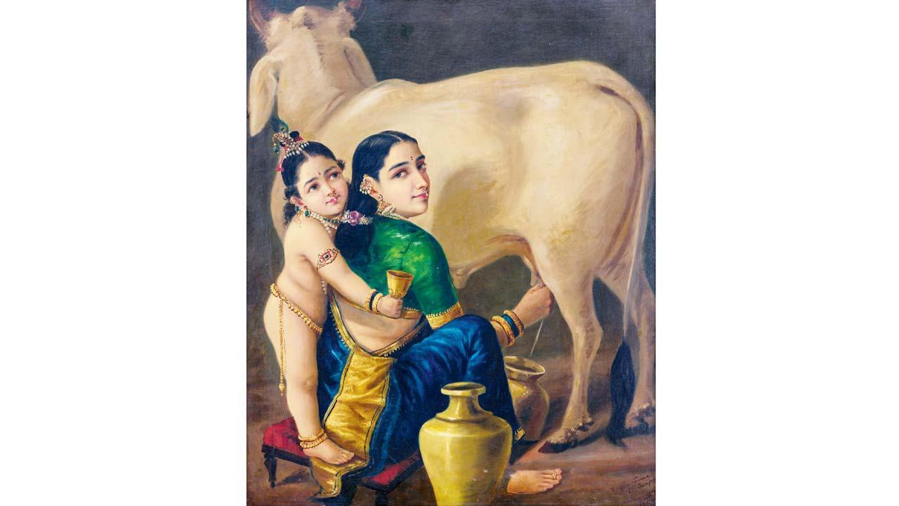 રાજા રવિ વર્માનું પ્રતિષ્ઠિત ઑઇલ પેઇન્ટિંગે