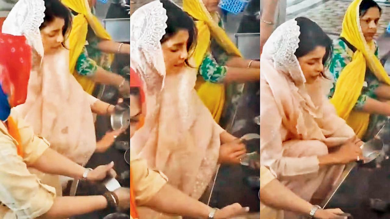 પ્રિયંકાએ અમ્રિતસરના સુવર્ણ મંદિરમાં લંગરનાં વાસણ ઘસ્યાં