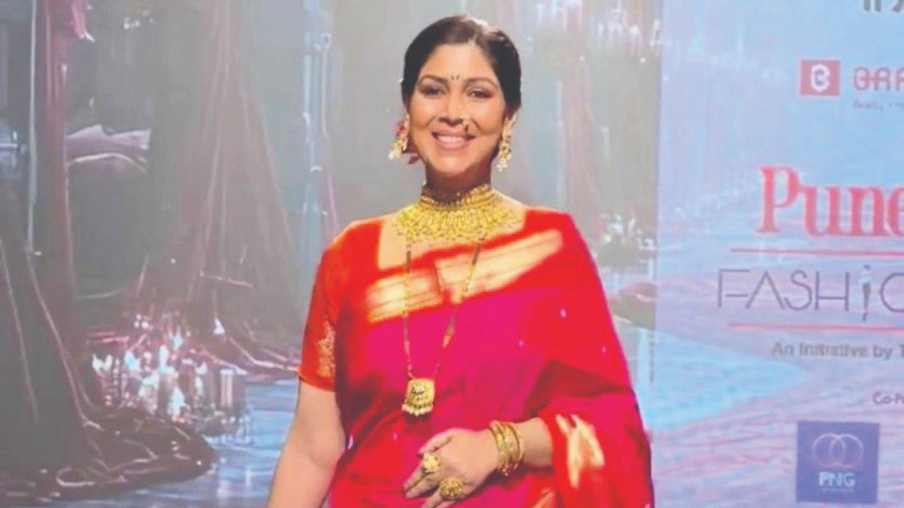 સાક્ષી તનવરનું મરાઠી મુલગી લુકમાં રૅમ્પ-વૉક