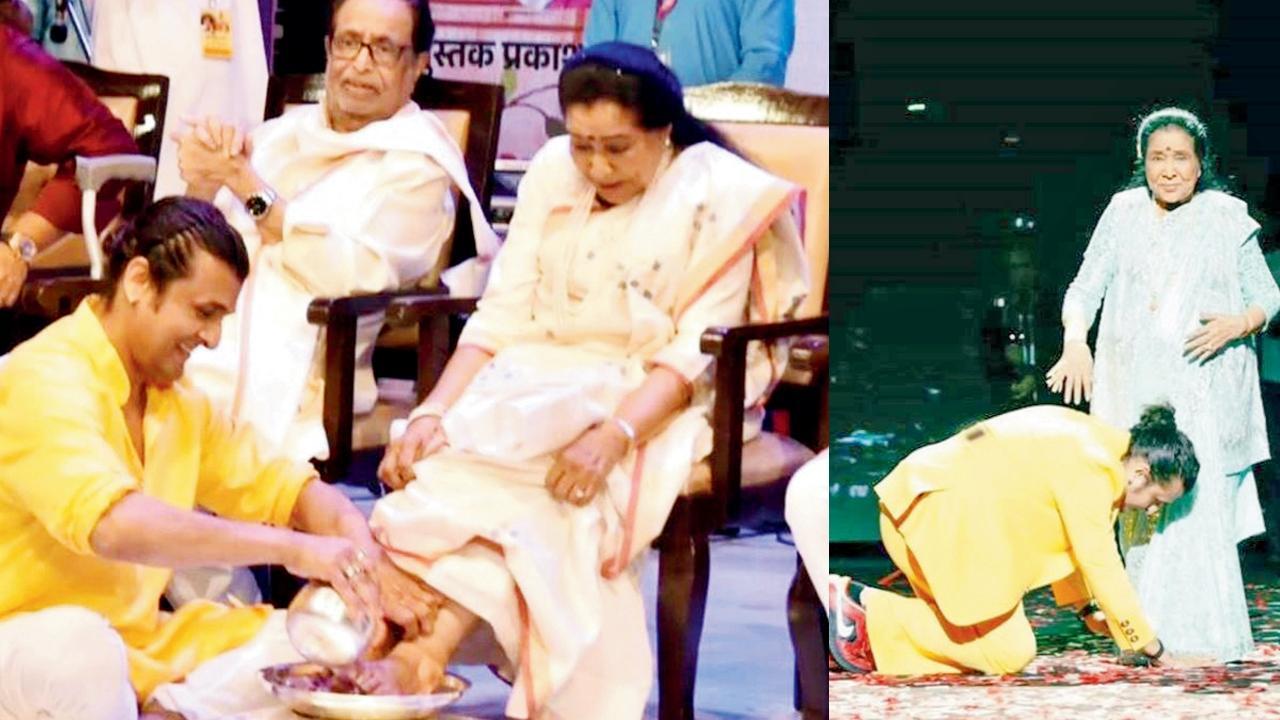 સોનુ નિગમે સોશ્યલ મીડિયા પર આશા ભોસલેને શ્રદ્ધાંજલિ આપતી બે ખાસ તસવીરો શૅર કરી છે