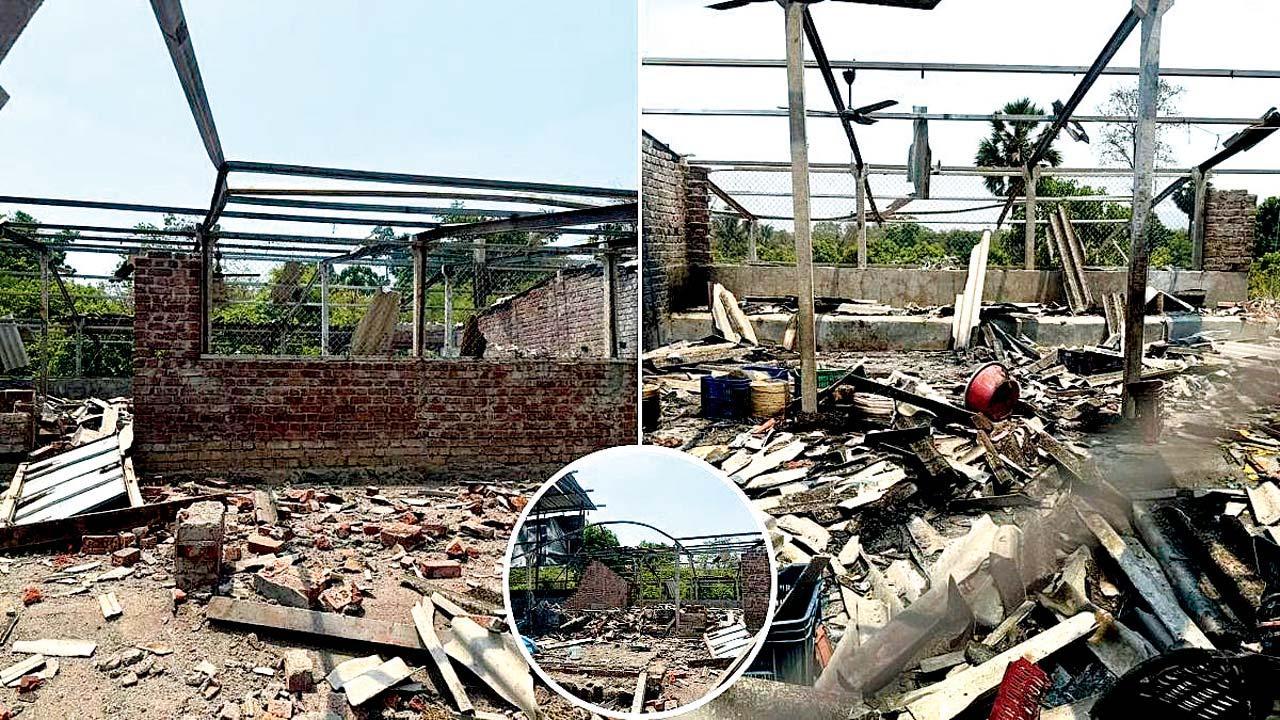 આગ બાદ આખી ફૅક્ટરીનો માત્ર કાટમાળ જ બચ્યો હતો.