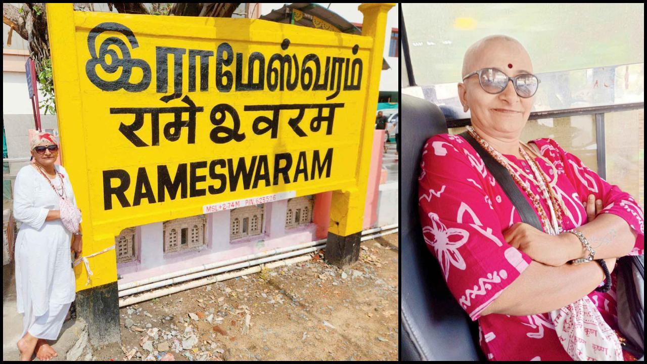 મુંડન કરાવ્યા બાદ રામેશ્વરમમાં મનીષા ઠાઠાગર