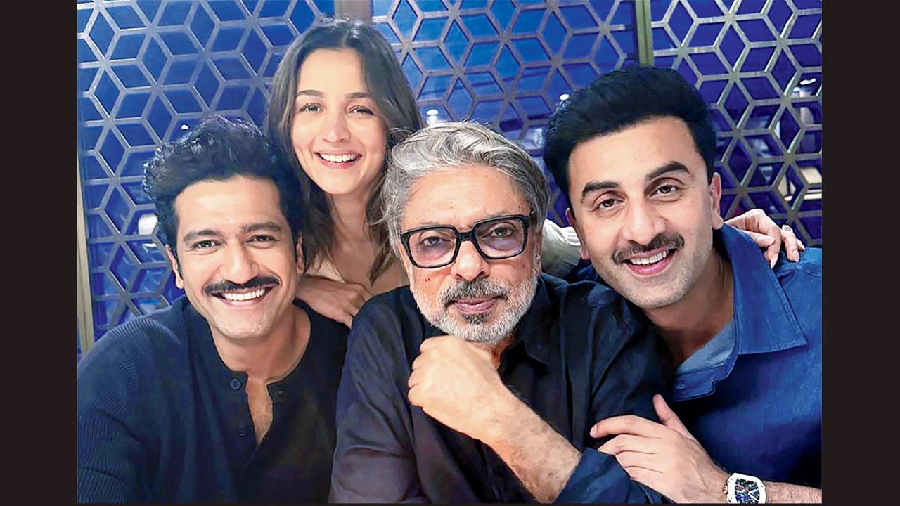 રણબીર કપૂર, આલિયા ભટ્ટ, વિકી કૌશલ અને સંજય લીલા ભણશાળી