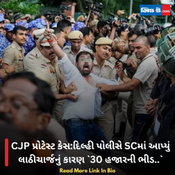 CJP પ્રોટેસ્ટ કેસ:દિલ્હી પોલીસે SCમાં આપ્યું લાઠીચાર્જનું કારણ `30 હજારની ભીડ..`  