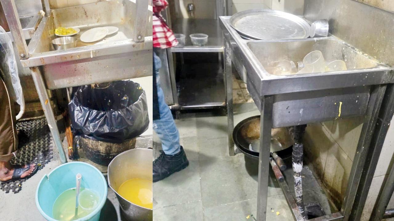 મલાડની હોટેલ રાધાના રસોડામાં ગંદકી