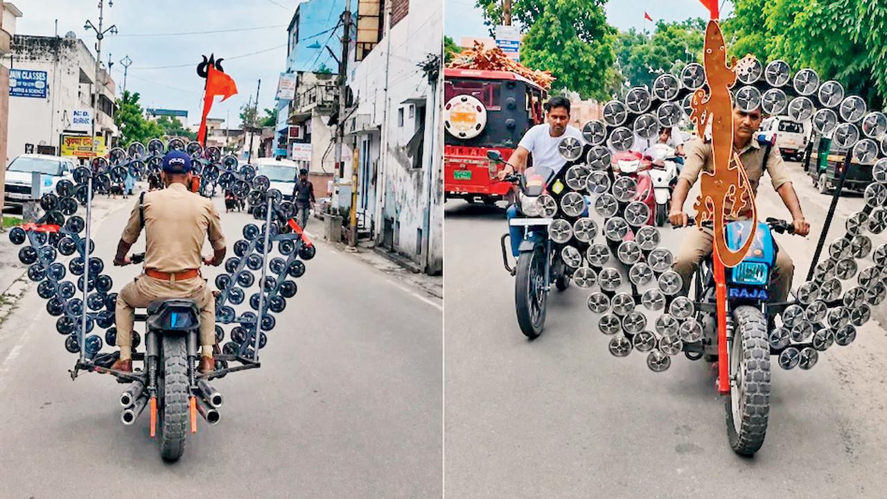 એક-બે નહીં, ૧૦૦ હૉર્ન લગાવેલી બાઇક જોવા મળી કાવડયાત્રામાં