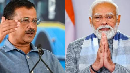 અરવિંદ કેજરીવાલ અને વડા પ્રધાન નરેન્દ્ર મોદી