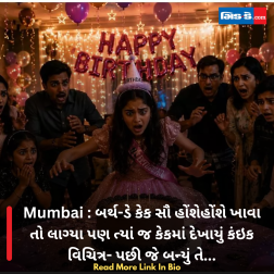 Mumbai : બર્થ-ડે કેક સૌ હોંશેહોંશે ખાવા તો લાગ્યા પણ ત્યાં જ કેકમાં દેખાયું કંઇક વિચિત્ર- પછી જે બન્યું તે...