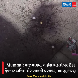 Mumbai: માઝગાવમાં ગણેશ ભક્તો પર ઈંડા ફેંકનાર દાનિશ શેર ખાનની ધરપકડ, આપ્યું કારણ