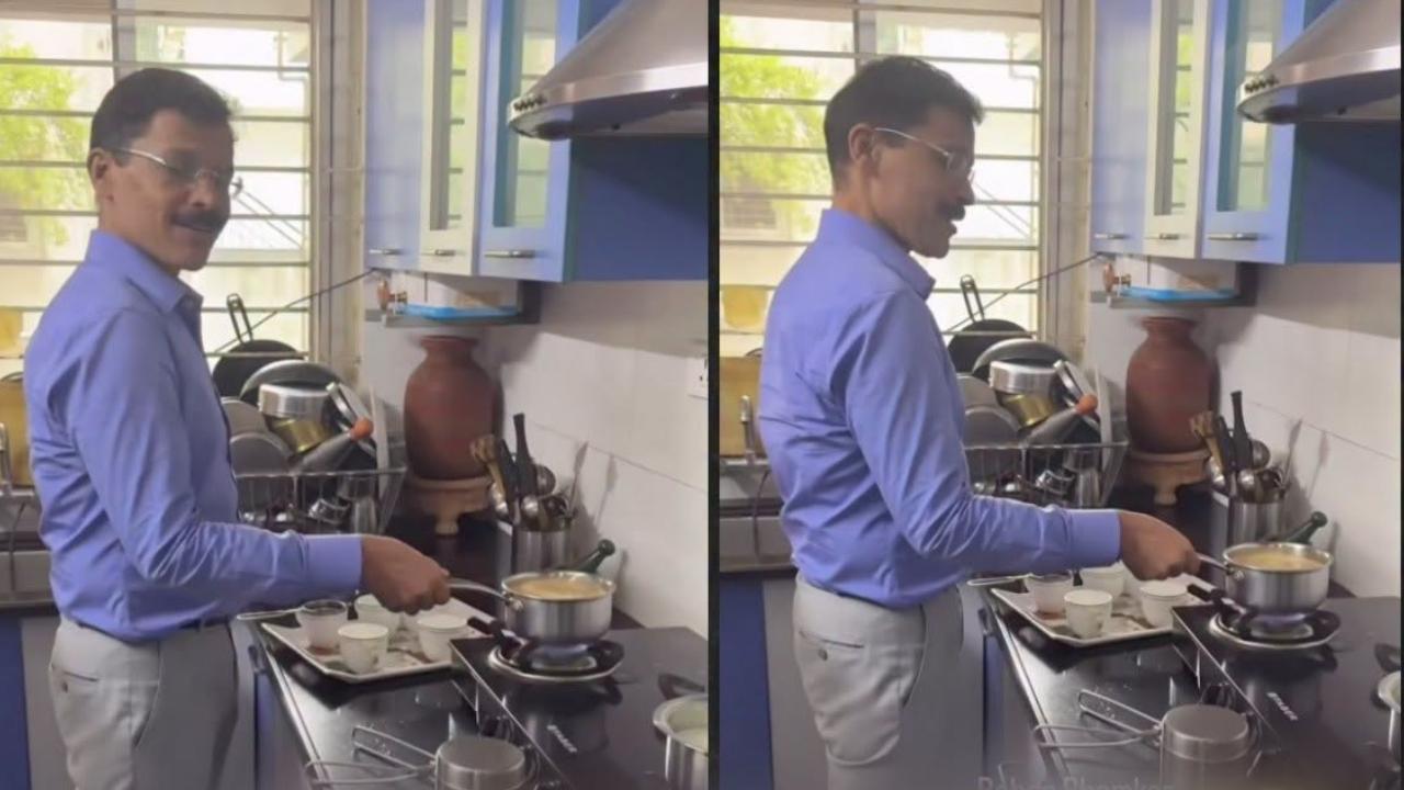 તુકારામ મુંઢેનો ચા બનાવવાનો વીડિયો વાયરલ