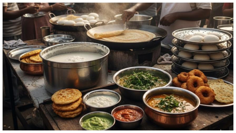 ગુજરાતીઓને બહારની ખાણીપીણીમાં સૌથી વધારે દક્ષિણ ભારતીય વાનગીઓ ભાવે છે - તસવીર એઆઇ.