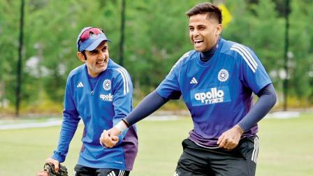 ગૌતમ ગંભીર ભારતીય કૅપ્ટન સૂર્યકુમાર યાદવ સાથે મસ્તીના મૂડમાં