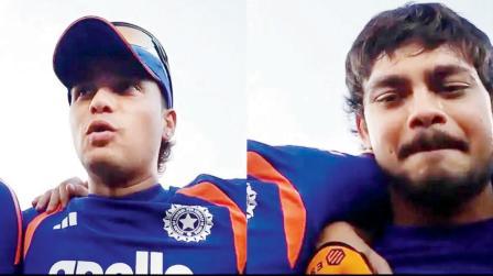 ઝીરોની હૅટ-ટ્રિક કરનાર અભિષેક શર્માને મોટિવેશનલ સ્પીચ આપતો જોઈ ઈશાન કિશન માંડ-માંડ હસવાનું રોકી શક્યો