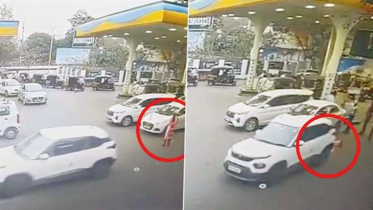 પેટ્રોલ-પમ્પ પર થયેલો અકસ્માત.