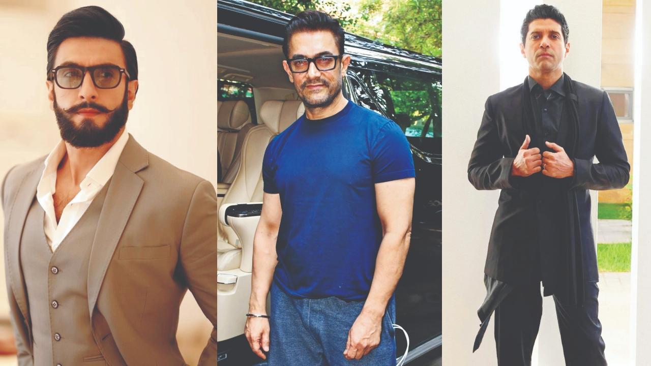 રણવીર સિંહ, આમિર ખાન અને ફિલ્મમેકર ફરહાન અખ્તર