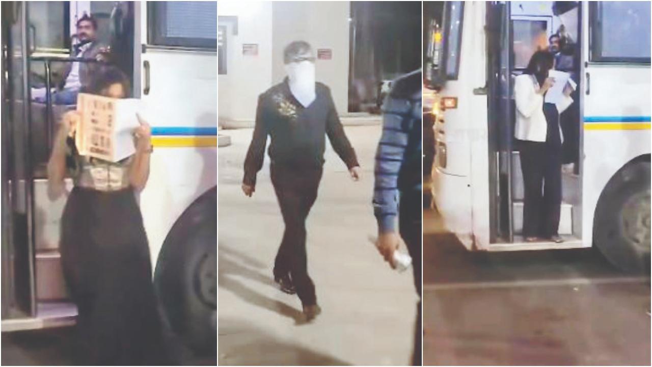 પોલીસે પકડ્યા ત્યારે મોઢું છુપાવતાં જોવા મળ્યા બધા