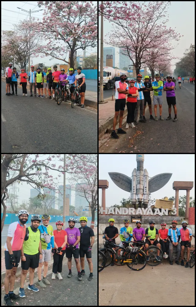 મુંબઈમાં ચૅરી બ્લોસમનો આનંદ માણવા નીકળી પડ્યું સાયકલ ગ્રુપ