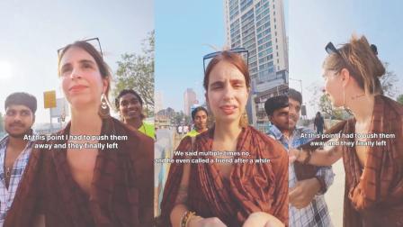 ફૉરેનર યુવતીએ પોસ્ટ કરેલો વિડિયો-ગ્રૅબ.