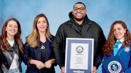 બાહરિનના રૅપર ફ્લિપરાચીને ગિનેસ વર્લ્ડ રેકૉર્ડ્‍સ તરફથી પ્રમાણપત્ર એનાયત કરવામાં આવ્યું હતું