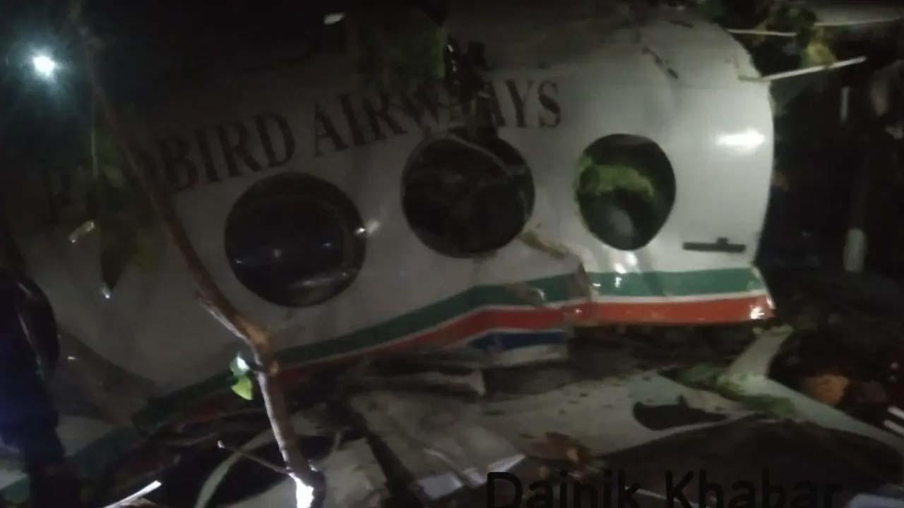 ઍર એમ્બુલન્સ ક્રેશ થયા બાદ (તસવીર- સ્પેશિયલ અરેંજમેન્ટ)