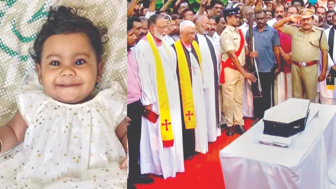 ૧૦ મહિનાની બેબી આલિન. કેરલાના સૅન્ટ થૉમસ ચર્ચમાં તેના અંતિમ સંસ્કાર રાજકીય સન્માન સાથે કરવામાં આવ્યા હતા.