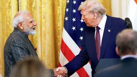 નરેન્દ્ર મોદી અને ડોનલ્ડ ટ્રમ્પની તસવીર