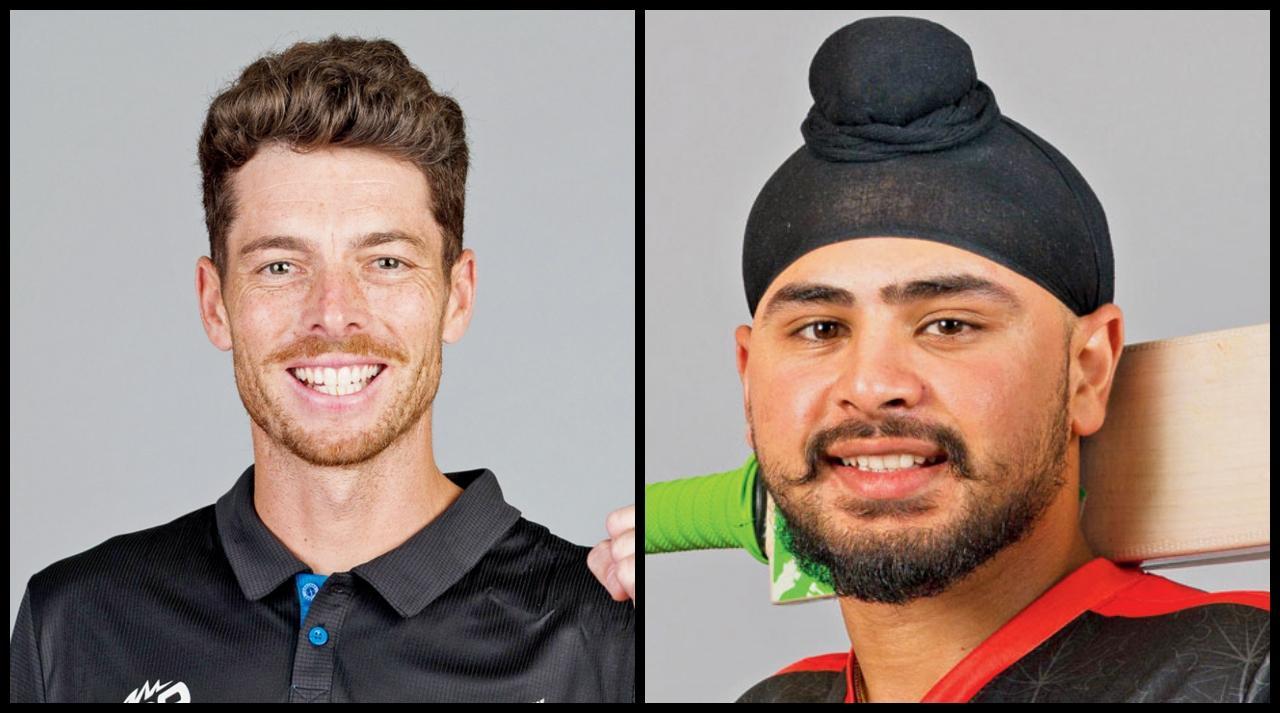 ન્યુ ઝીલૅન્ડનો કૅપ્ટન મિચલ સૅન્ટનર, કૅનેડાનો કૅપ્ટન દિલપ્રીત બાજવા