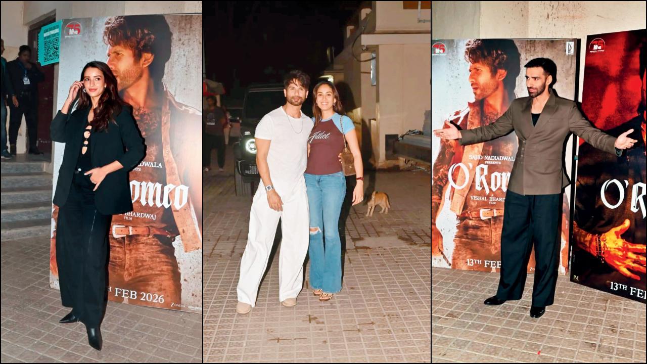 ઓ રોમિયોના સ્પેશ્યલ સ્ક્રીનિંગમાં શાહિદ કપૂર હાજર રહ્યો રિયલ લાઇફ જુલિયટ સાથે