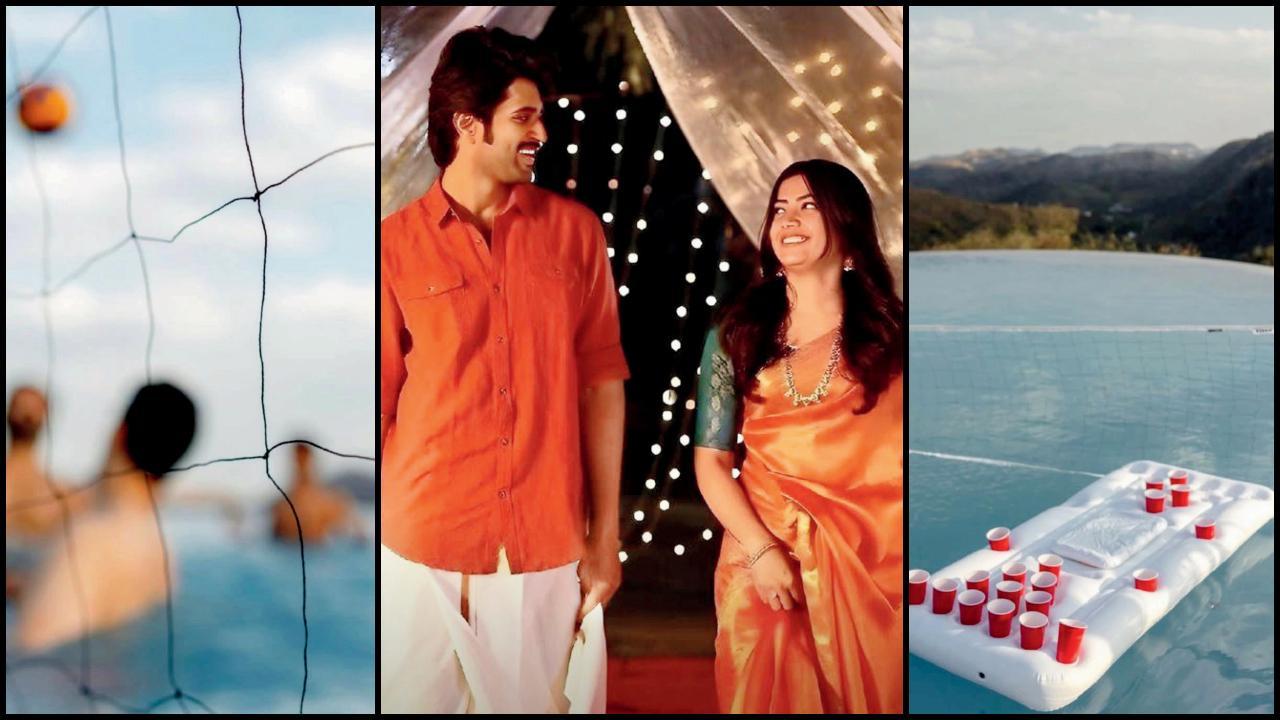 રશ્મિકા મંદાના અને વિજય દેવરકોંડાએ માણી પૂલબૉલની મજા