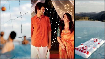 રશ્મિકા મંદાના અને વિજય દેવરકોંડાએ માણી પૂલબૉલની મજા