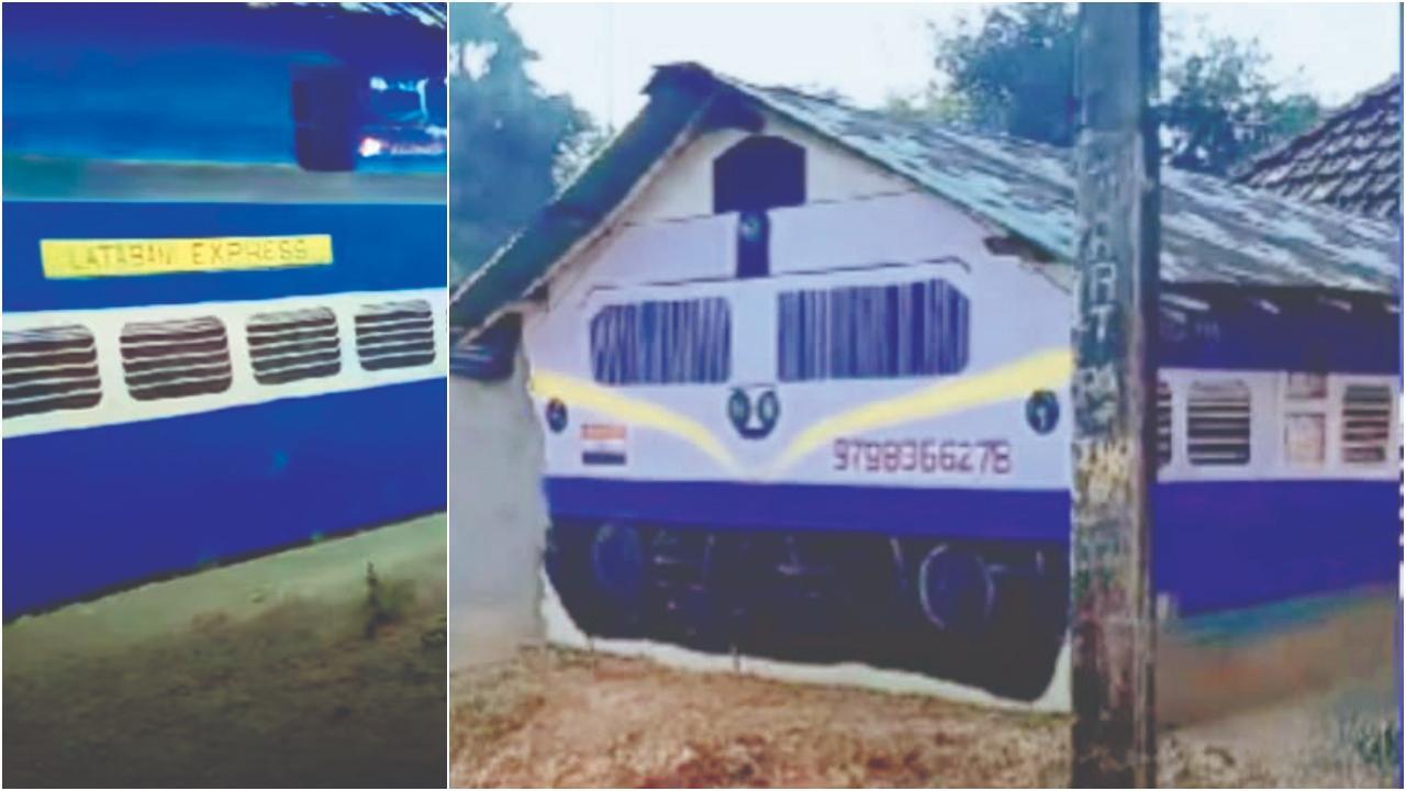  ભારતીય રેલવેના ટ્રેનના કોચની જેમ ઘરને રંગીને એમાં બારીઓ પણ પેઇન્ટ કરાવી હતી