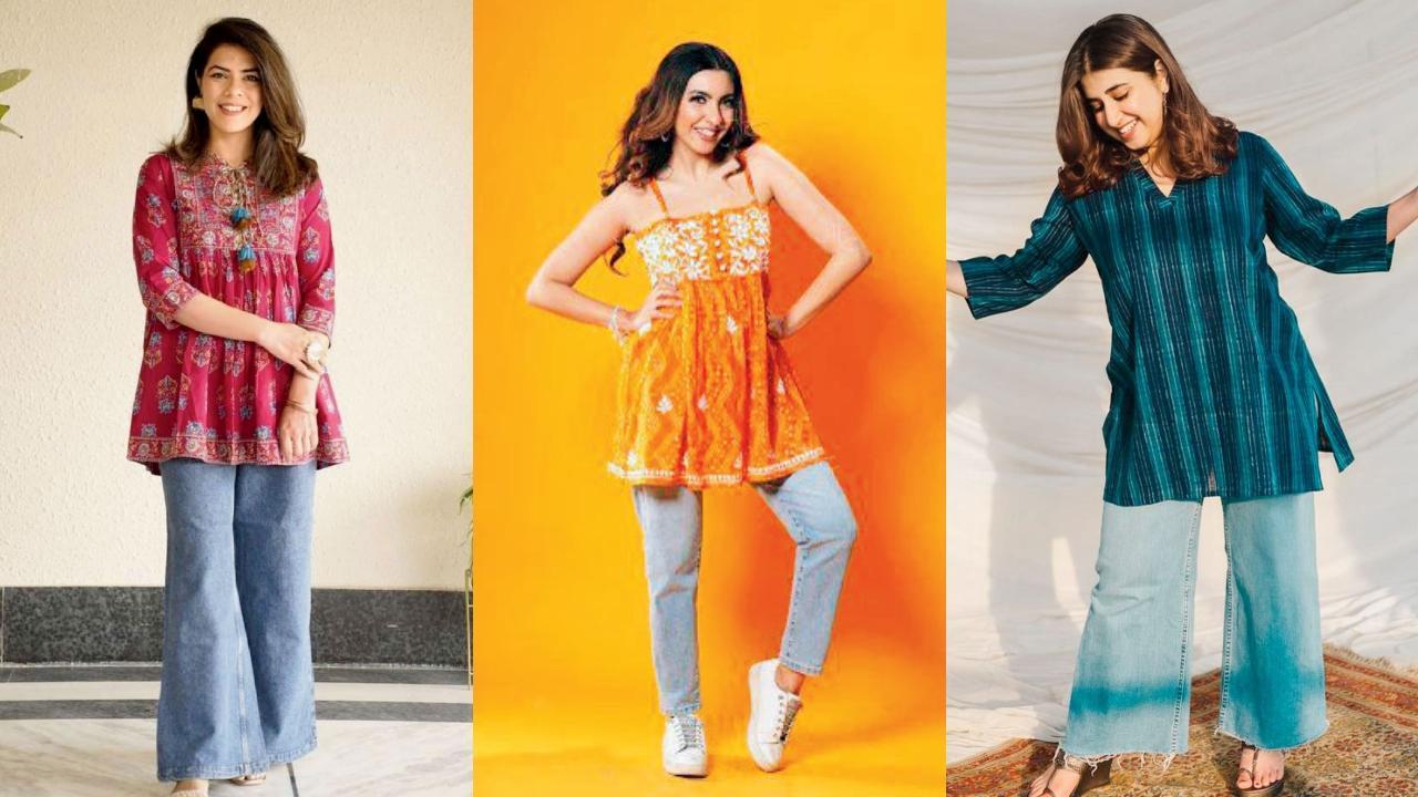 શૉર્ટ કુરતી અને જીન્સનો ક્લાસિક ટ્રેન્ડ