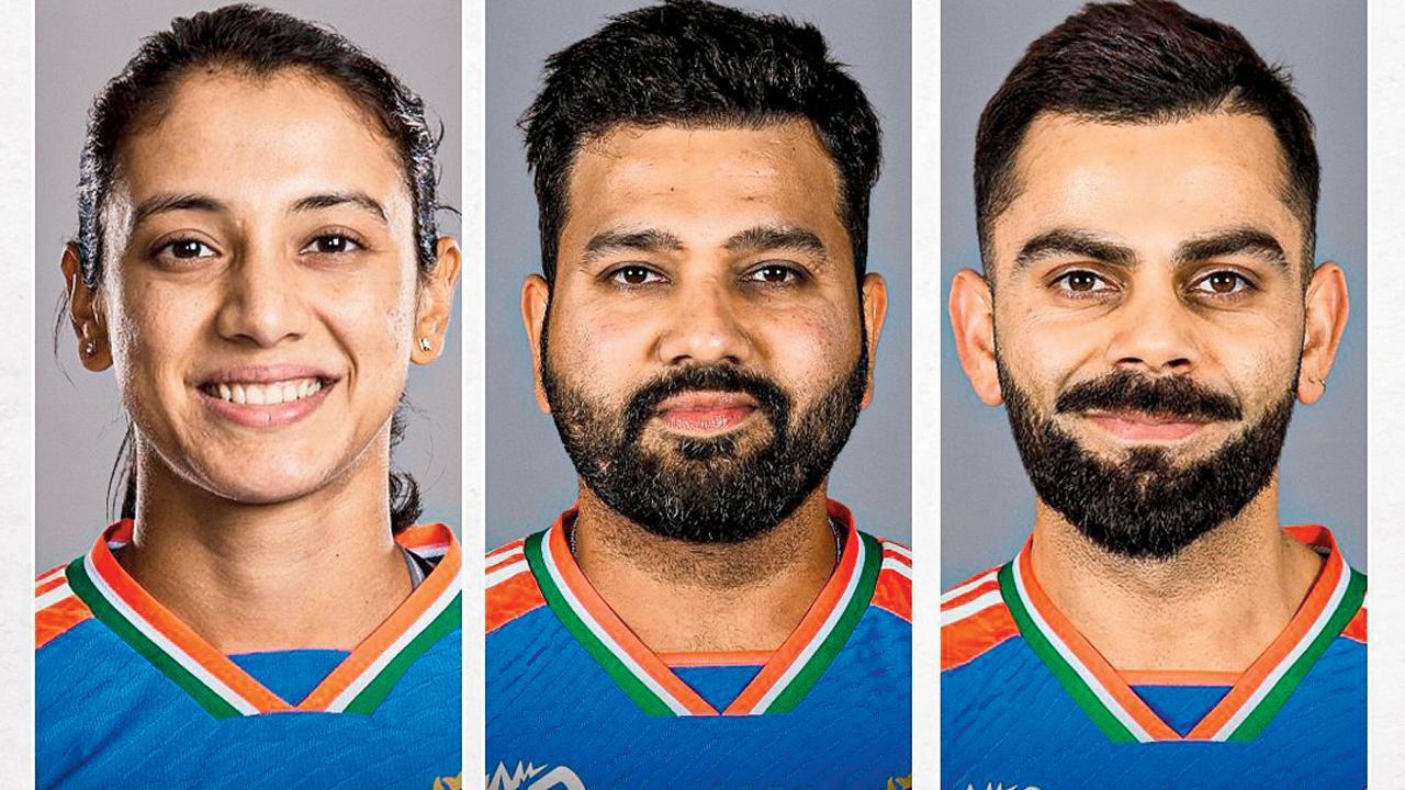 સ્મૃતિ માન્ધના, રોહિત શર્મા, વિરાટ કોહલી