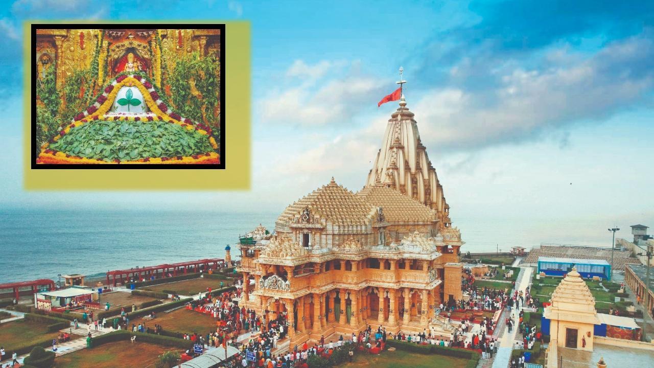 સોમનાથ મંદિર અને બિલ્વપૂજાનાં દર્શન. 