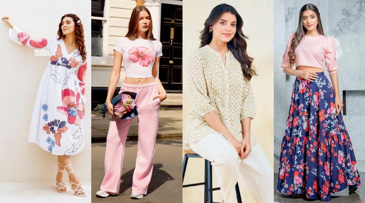 ફ્લોરલ ડ્રેસ, પેસ્ટલ જૉગર્સ, કૉટન લેગિંગ્સ, ક્રૉપ ટૉપ્સ