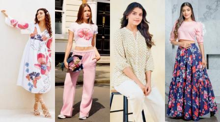 ફ્લોરલ ડ્રેસ, પેસ્ટલ જૉગર્સ, કૉટન લેગિંગ્સ, ક્રૉપ ટૉપ્સ