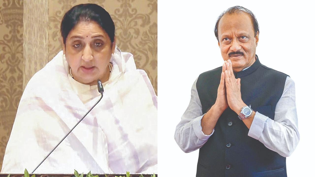 સુનેત્રા પવાર અને અજિત પવાર