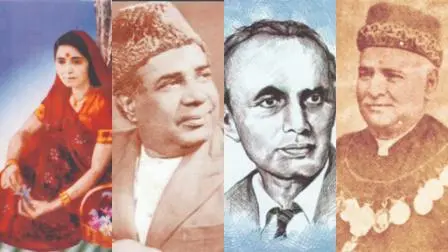 માસ્ટર અશરફ ખાન, ખુરશેદજી બાલીવાલા, રમણલાલ વસંતલાલ દેસાઈ, મોતીબાઈ