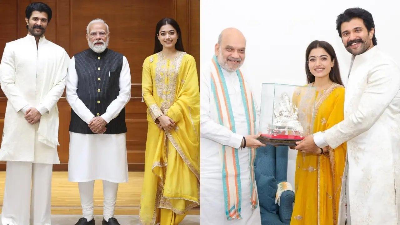 વિજય - રશ્મિકાએ પીએમ મોદીને હૈદરાબાદમાં ભવ્ય રિસેપ્શન માટે આપ્યું આમંત્રણ (સૌજન્ય: મિડ-ડે)